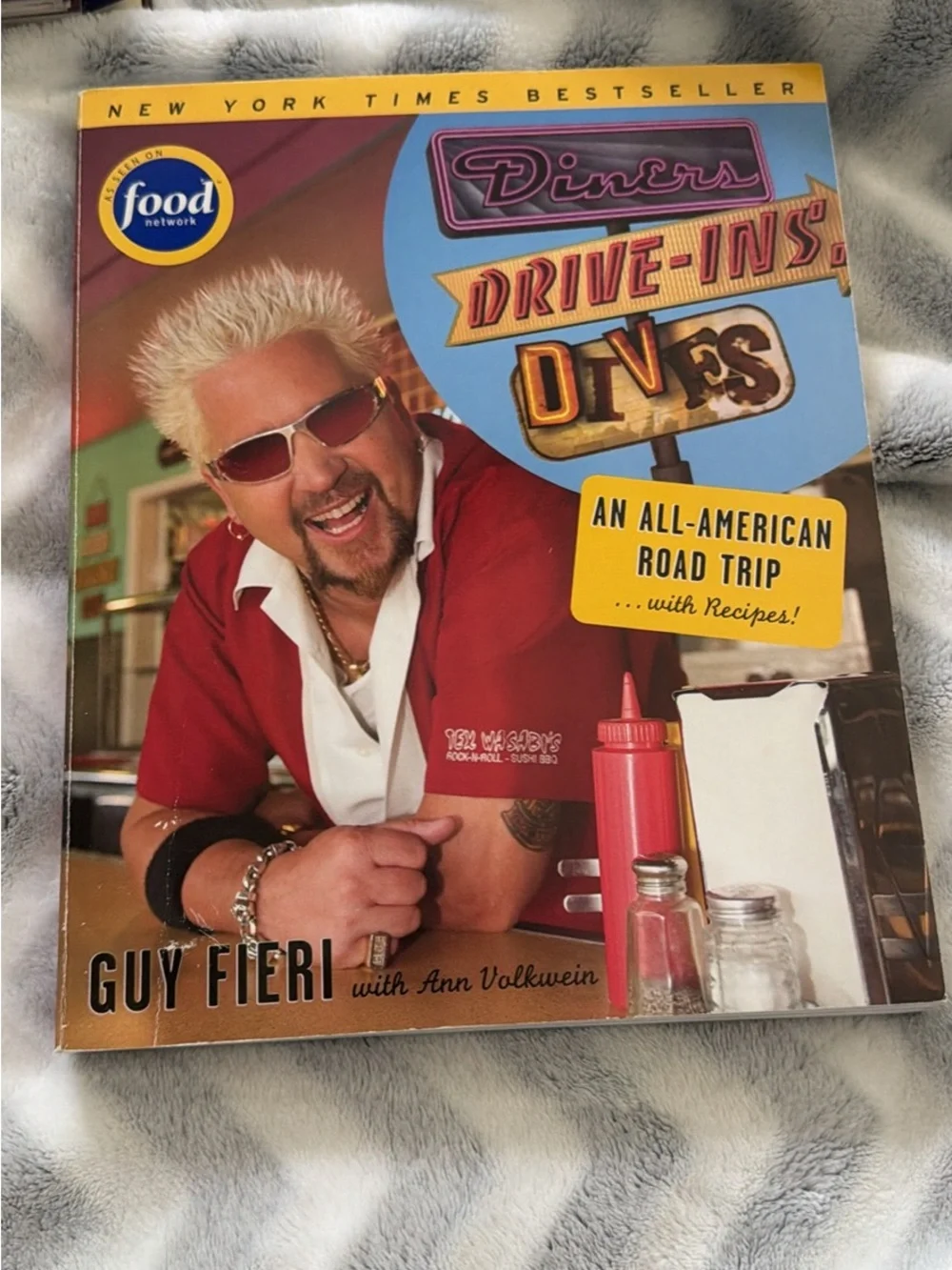 Guy Fieri Diners Drive-Ins and Dives Cookbook - Red Cover